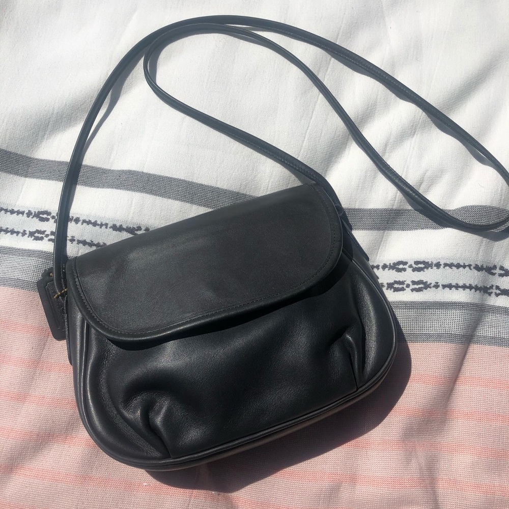 Vintage Coach Cafe Bag - Navy Blue